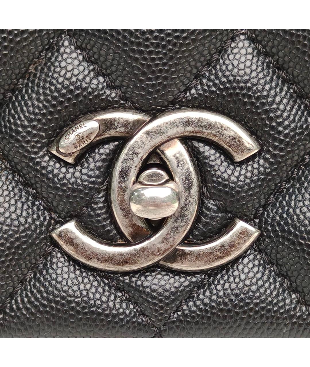 CHANEL Черная кожаная сумка через плечо, фото 8