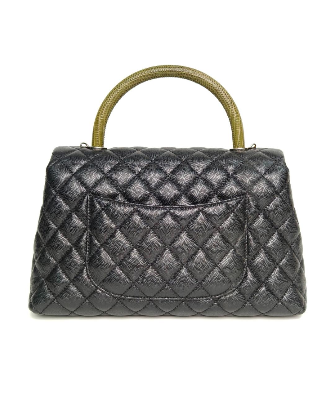 CHANEL Черная кожаная сумка через плечо, фото 4