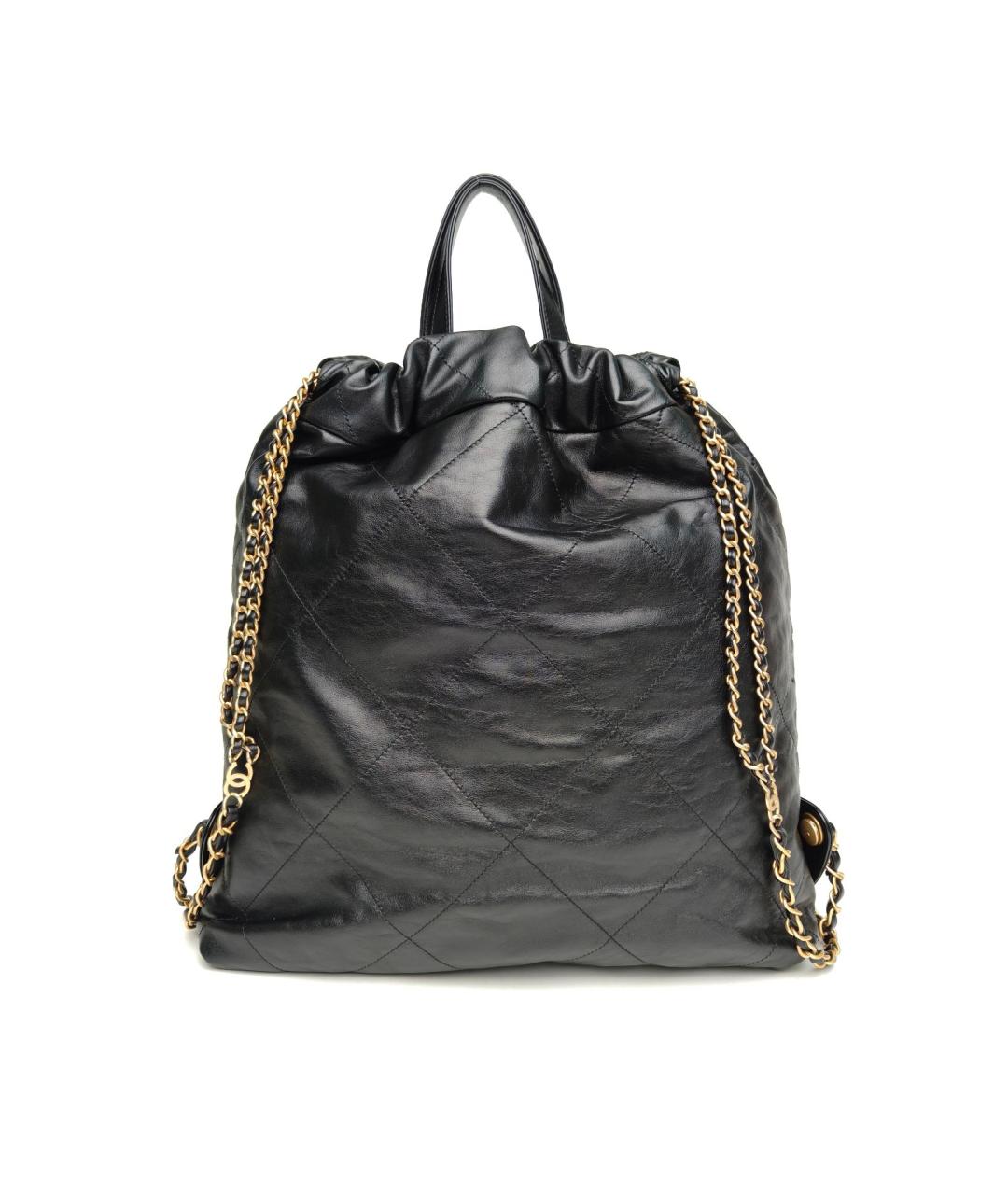 CHANEL Черный кожаный рюкзак, фото 4