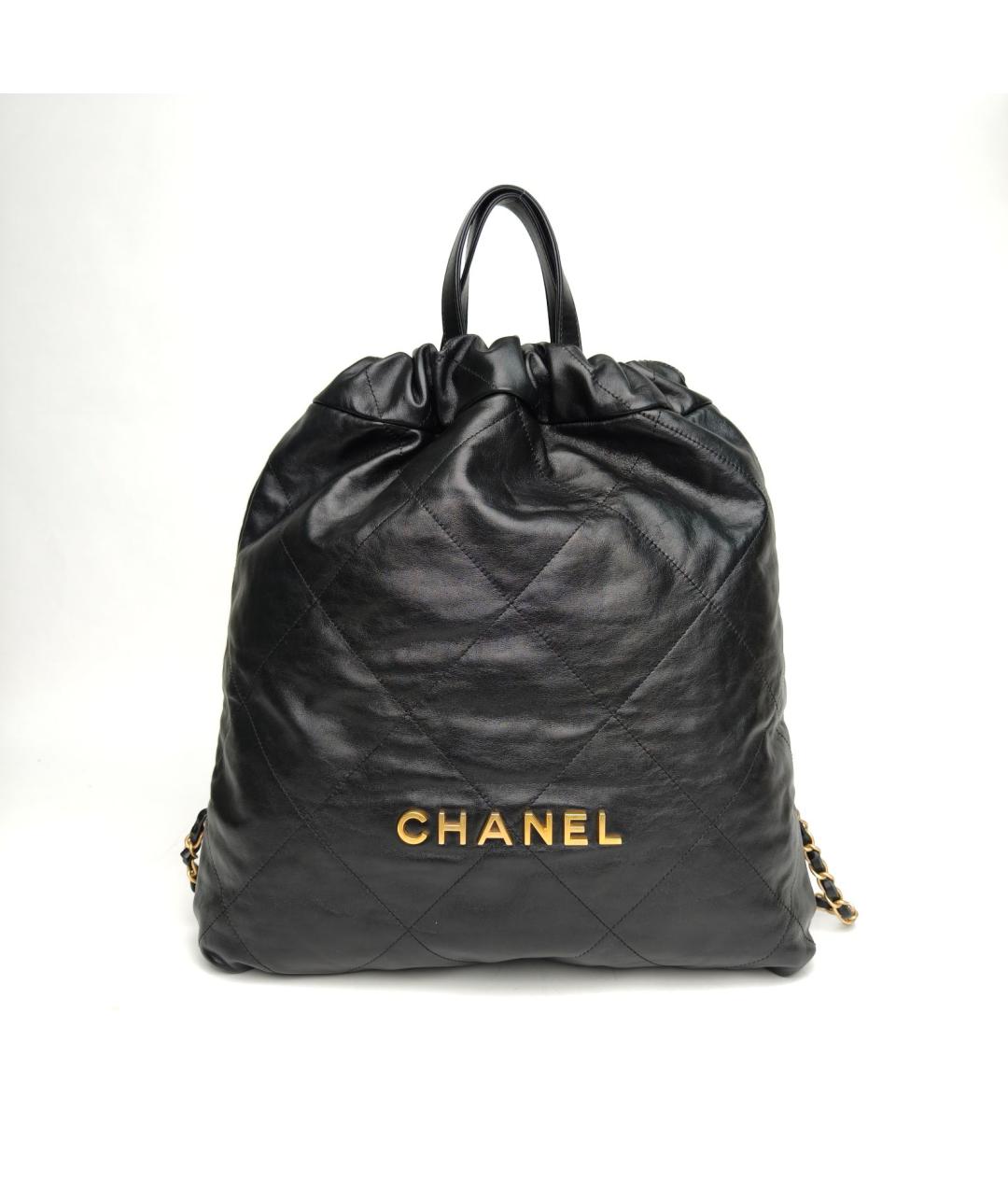 CHANEL Черный кожаный рюкзак, фото 2