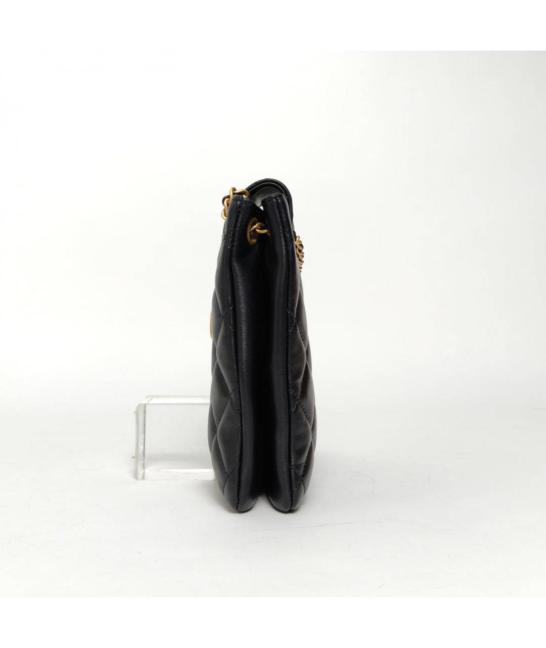 CHANEL Черная кожаная сумка через плечо, фото 5