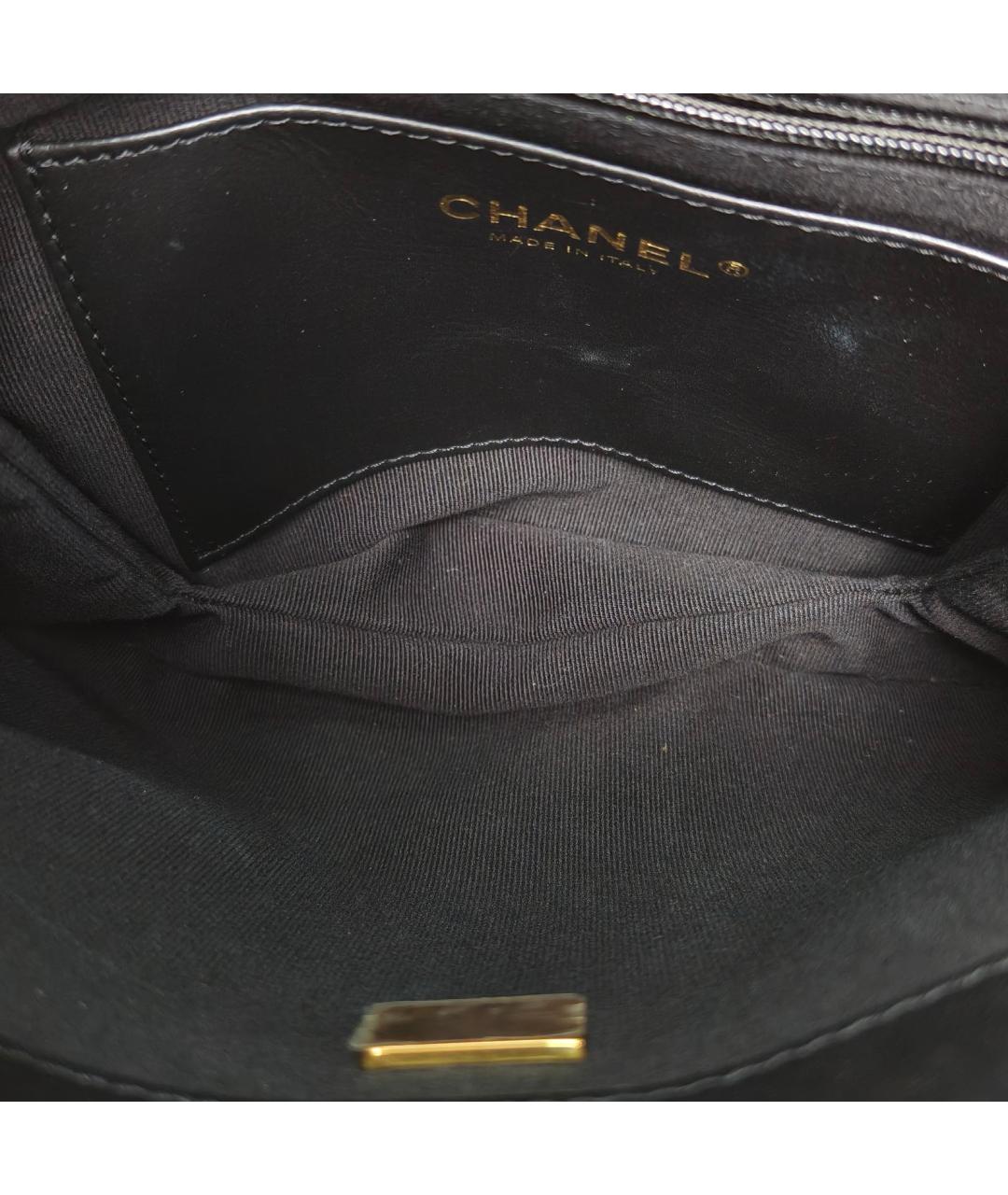 CHANEL Черная кожаная сумка через плечо, фото 8