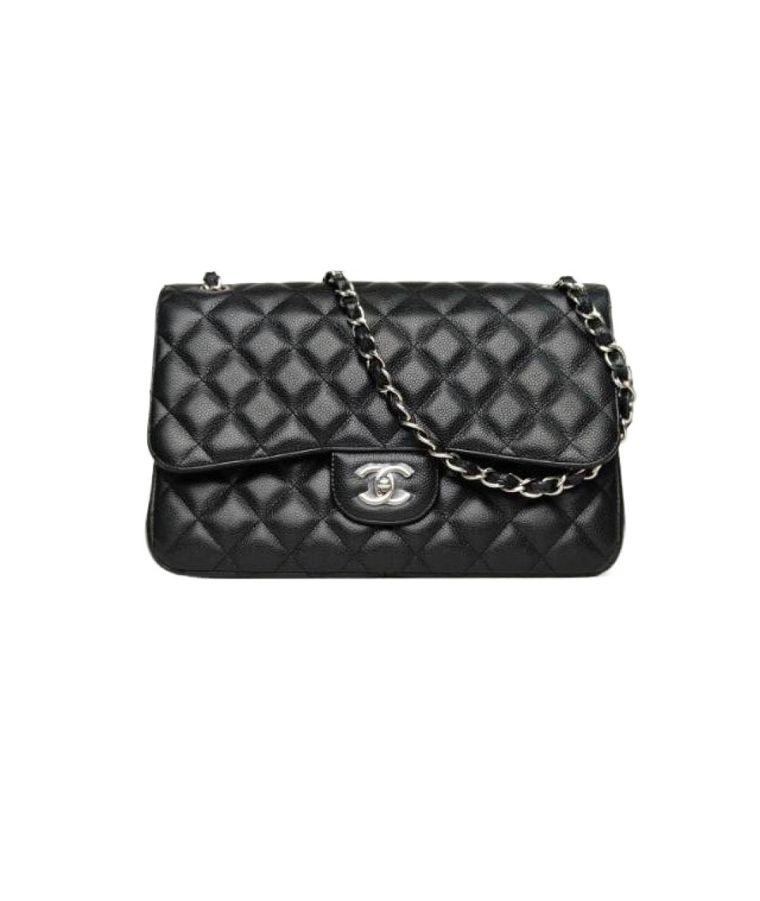 CHANEL Черная кожаная сумка через плечо, фото 10