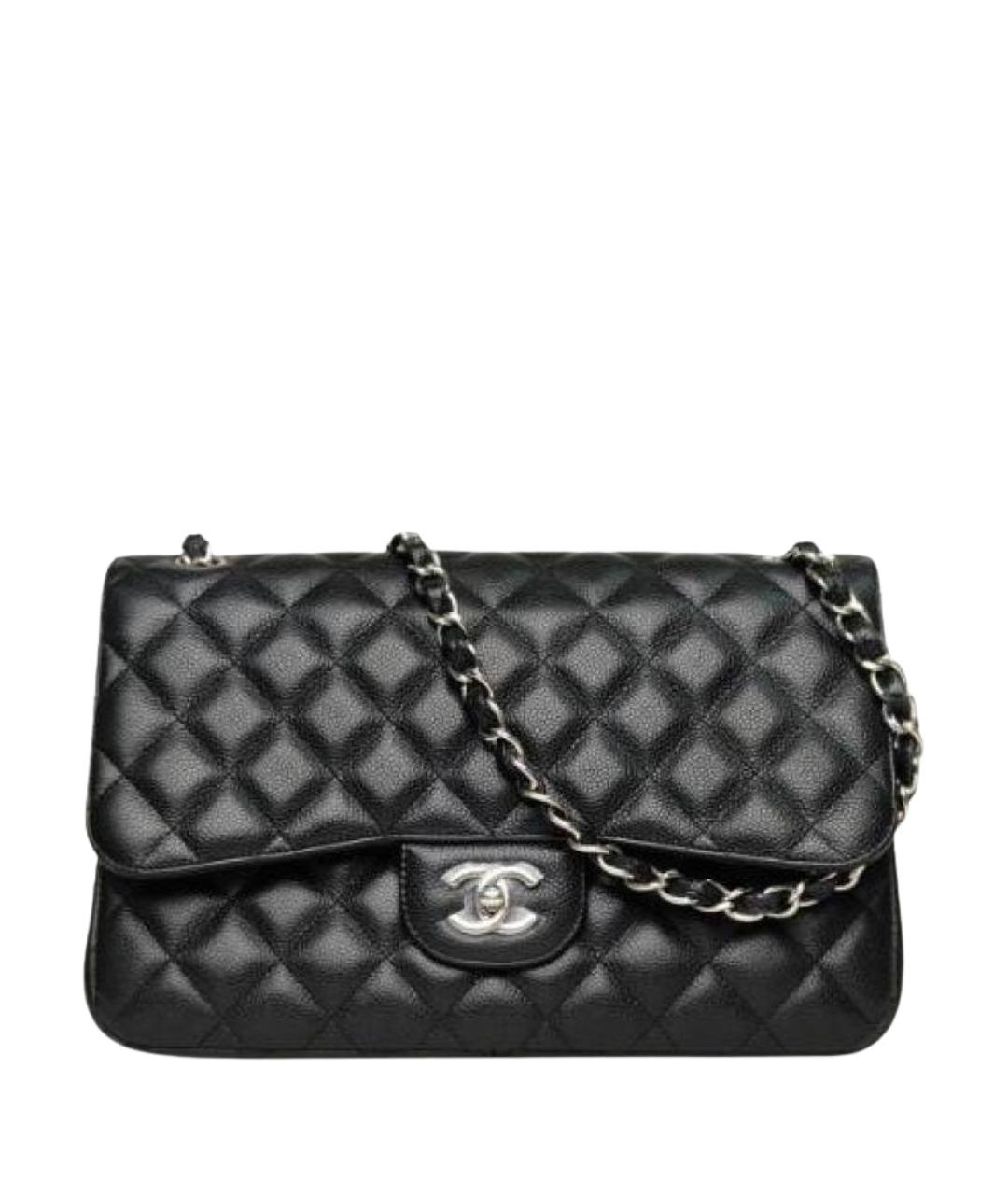CHANEL Черная кожаная сумка через плечо, фото 1