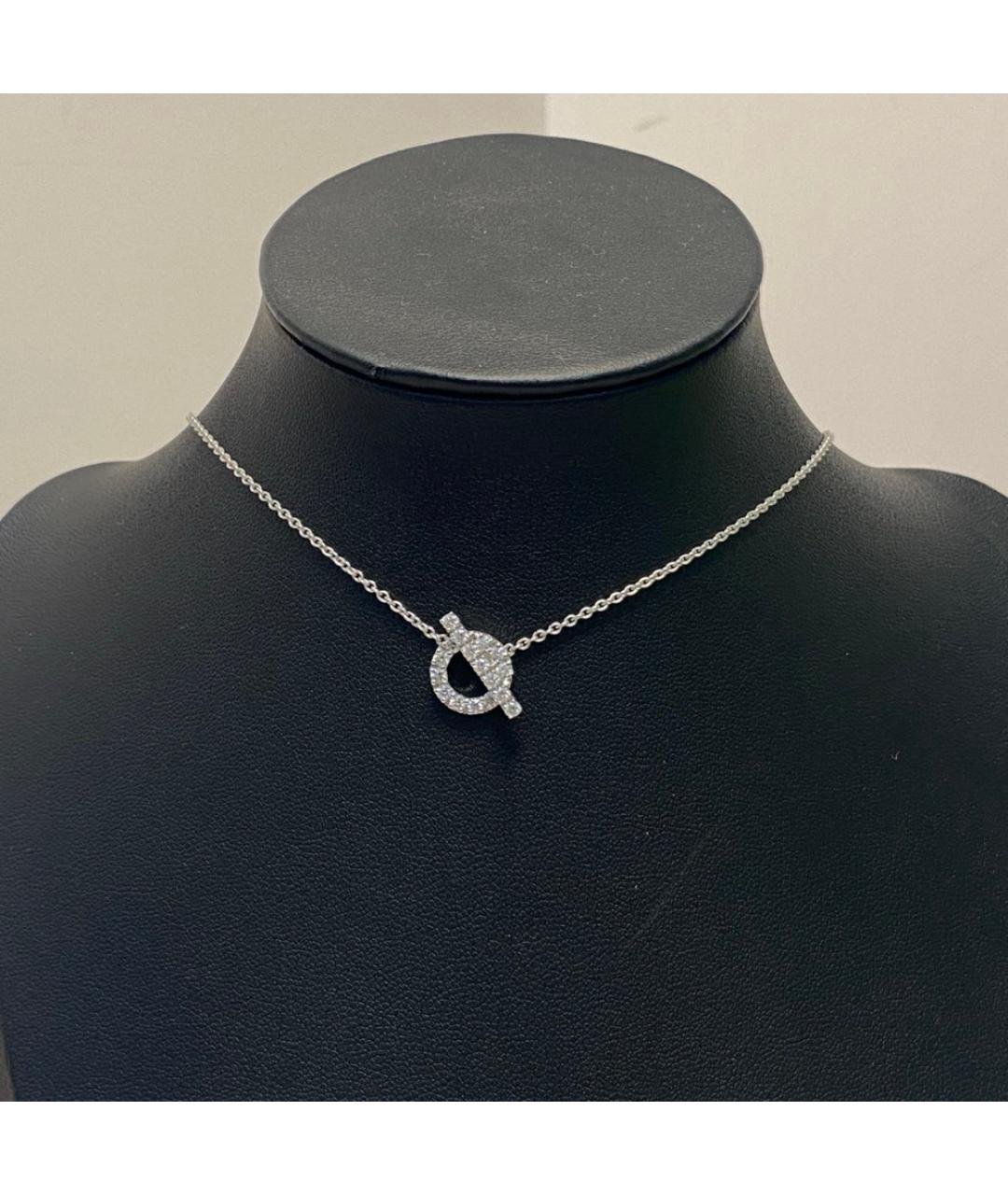 HERMES Серебряное колье из белого золота, фото 8