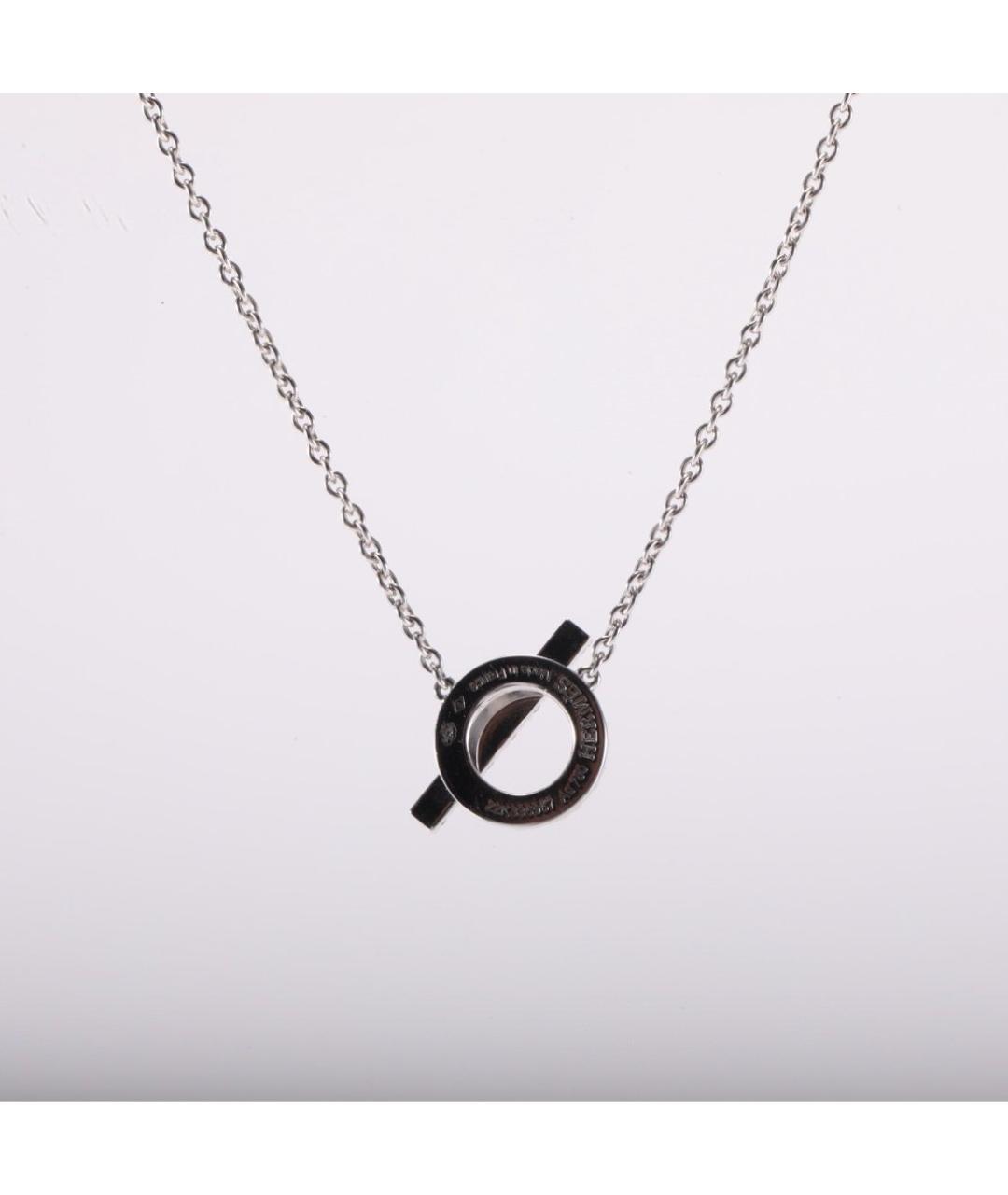 HERMES Серебряное колье из белого золота, фото 3
