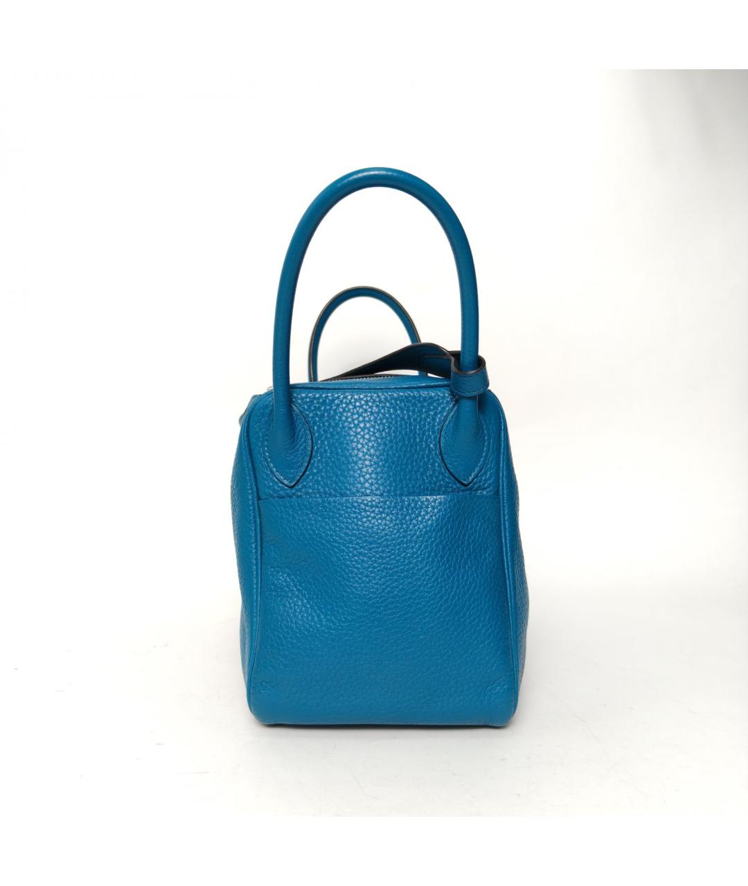 HERMES Синяя кожаная сумка через плечо, фото 5