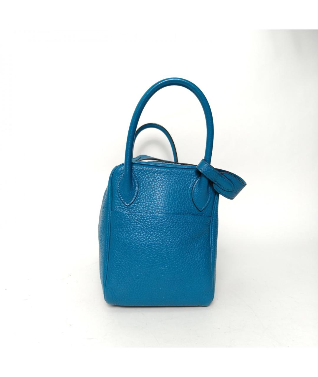 HERMES Синяя кожаная сумка через плечо, фото 3
