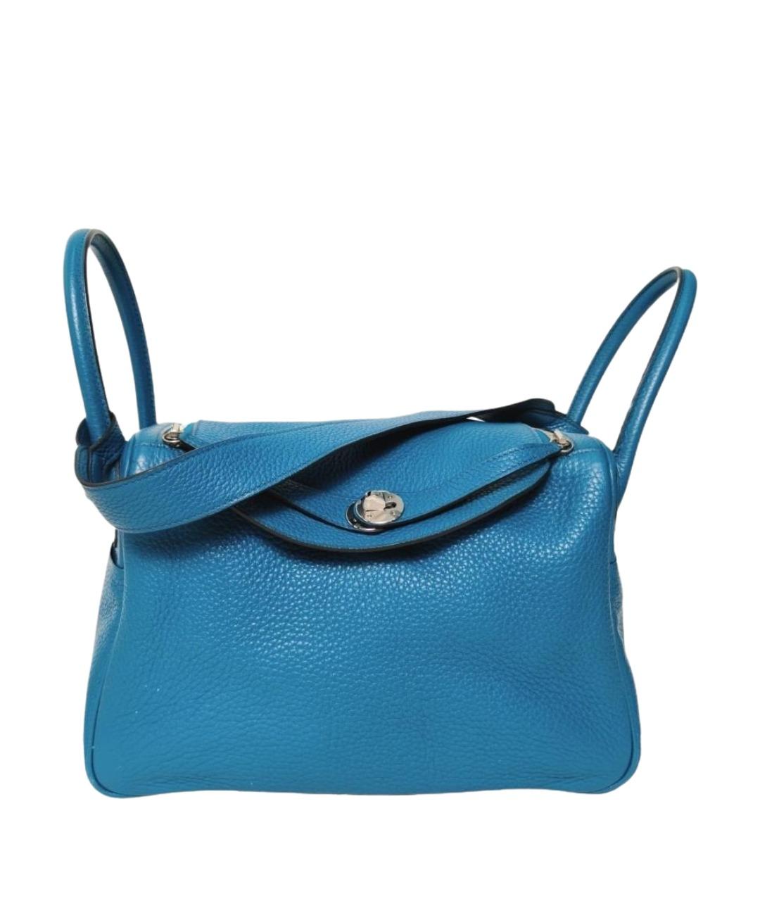 HERMES Синяя кожаная сумка через плечо, фото 1