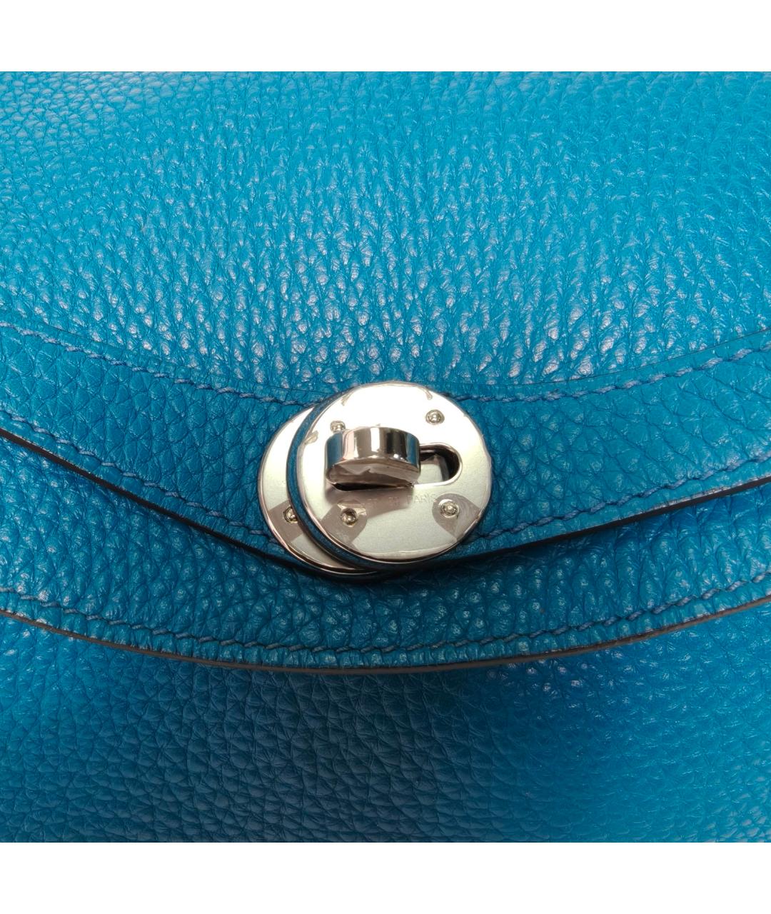 HERMES Синяя кожаная сумка через плечо, фото 7