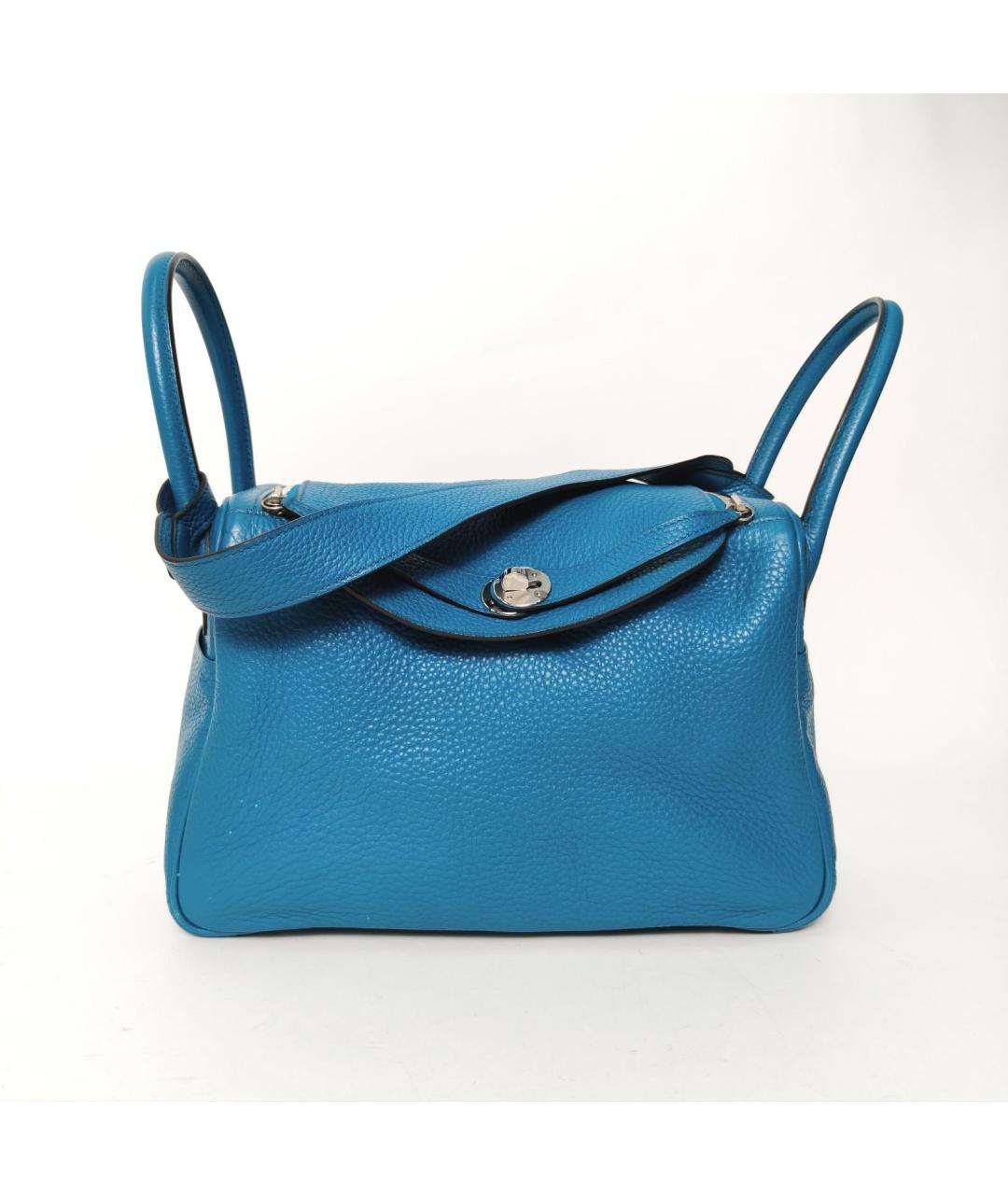 HERMES Синяя кожаная сумка через плечо, фото 2