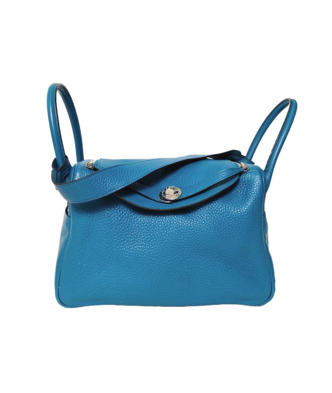 HERMES Синяя кожаная сумка через плечо, фото 9