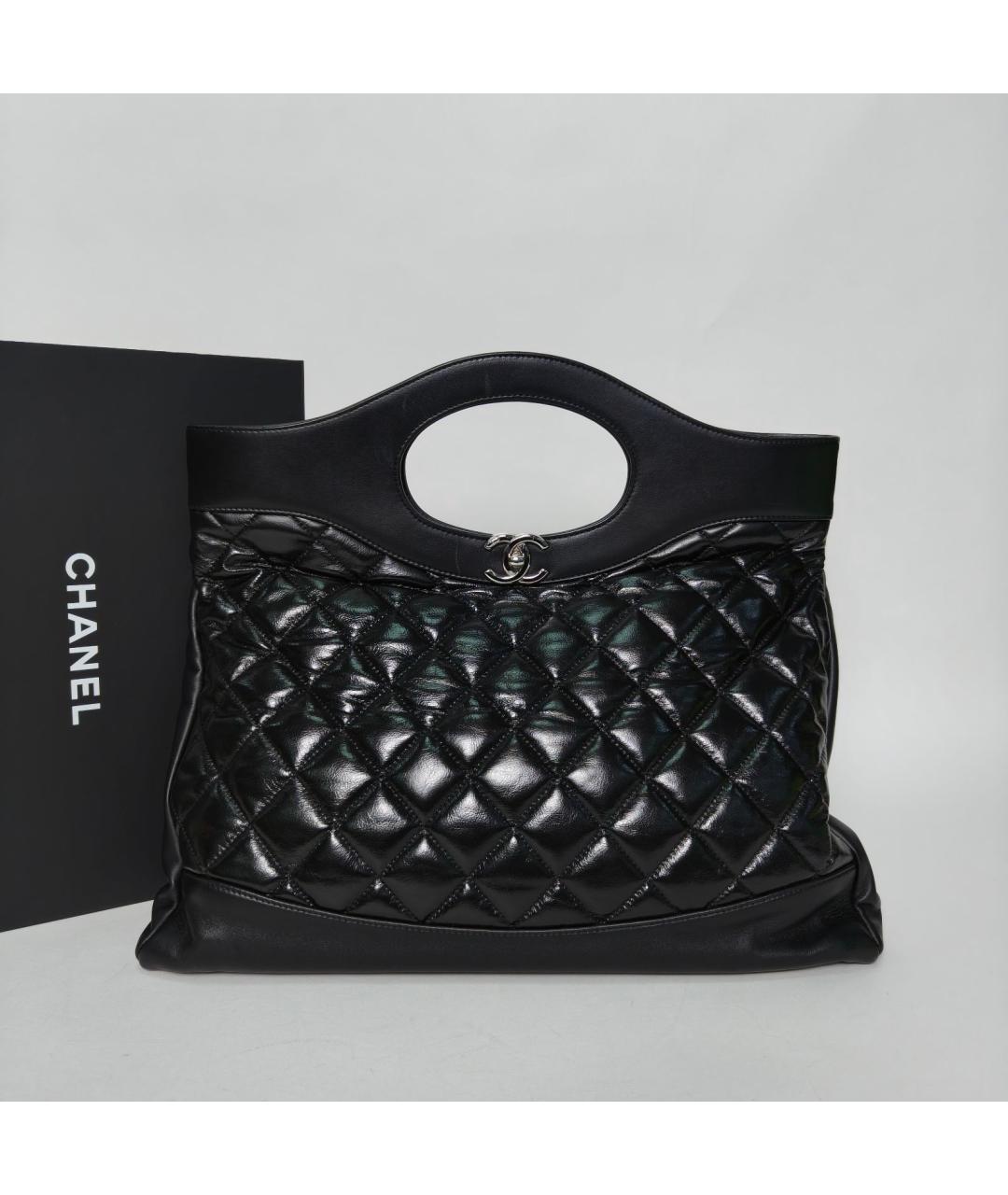 CHANEL Черная кожаная сумка через плечо, фото 9