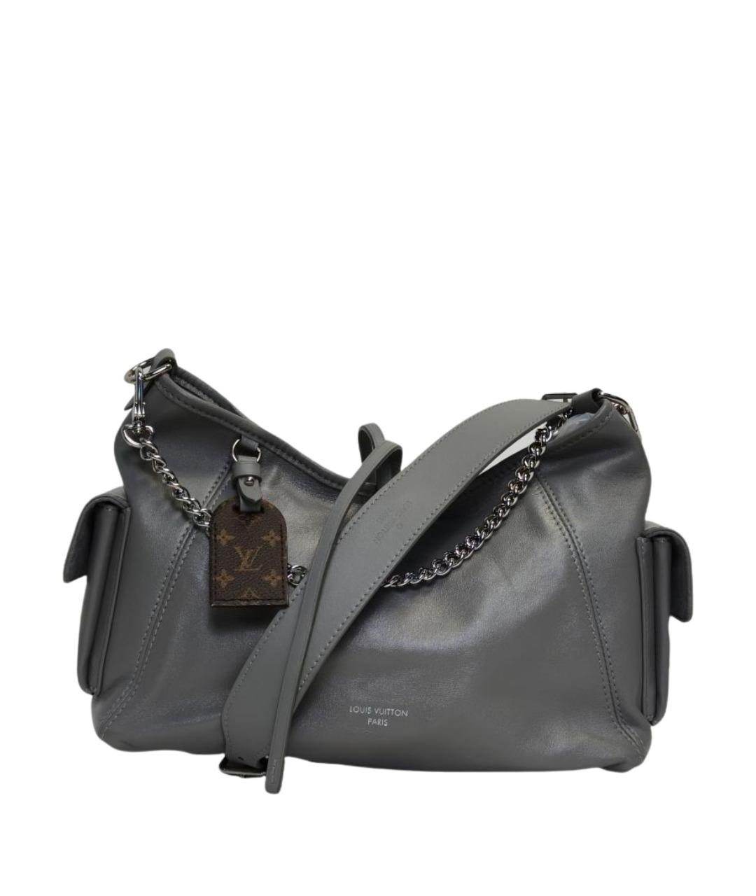 LOUIS VUITTON Серая кожаная сумка через плечо, фото 1