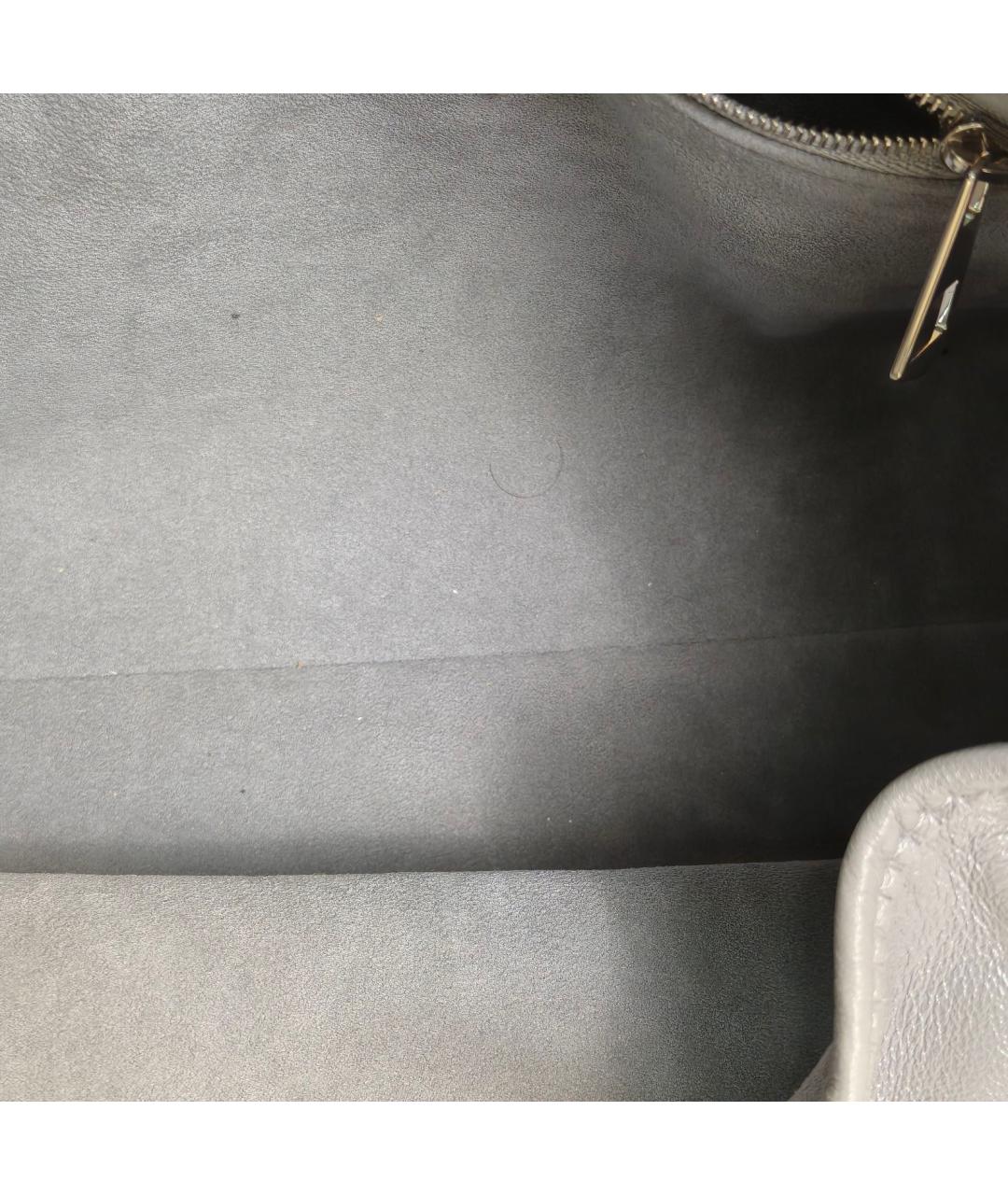 LOUIS VUITTON Серая кожаная сумка через плечо, фото 7
