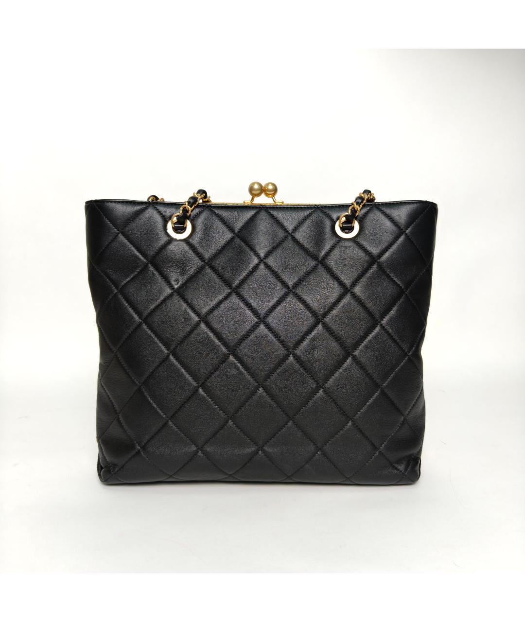 CHANEL Черная кожаная сумка через плечо, фото 4