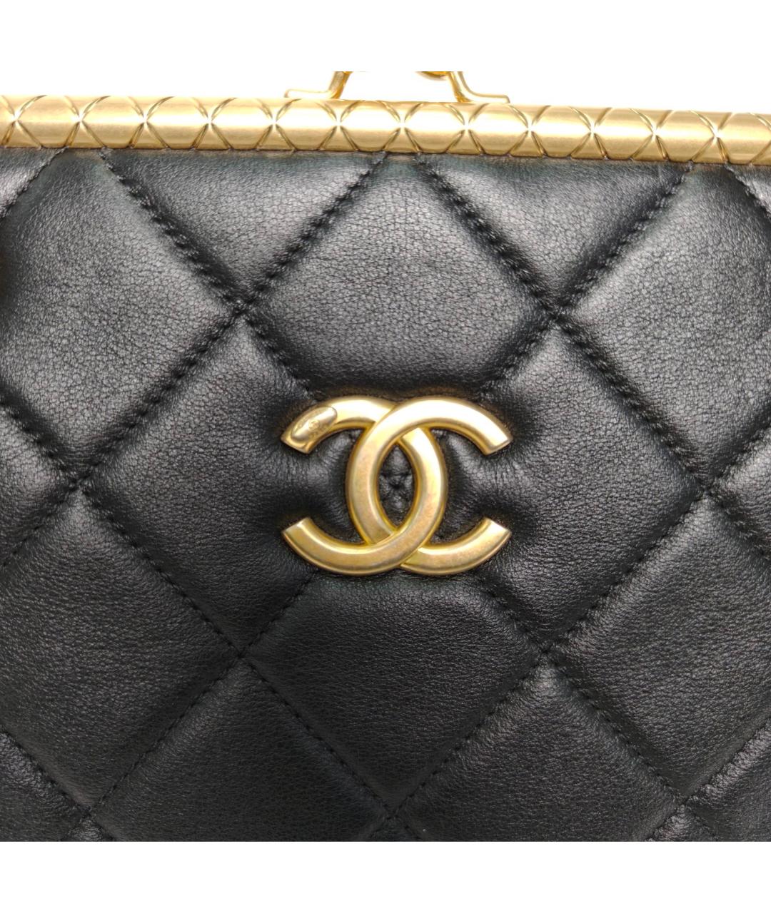 CHANEL Черная кожаная сумка через плечо, фото 7