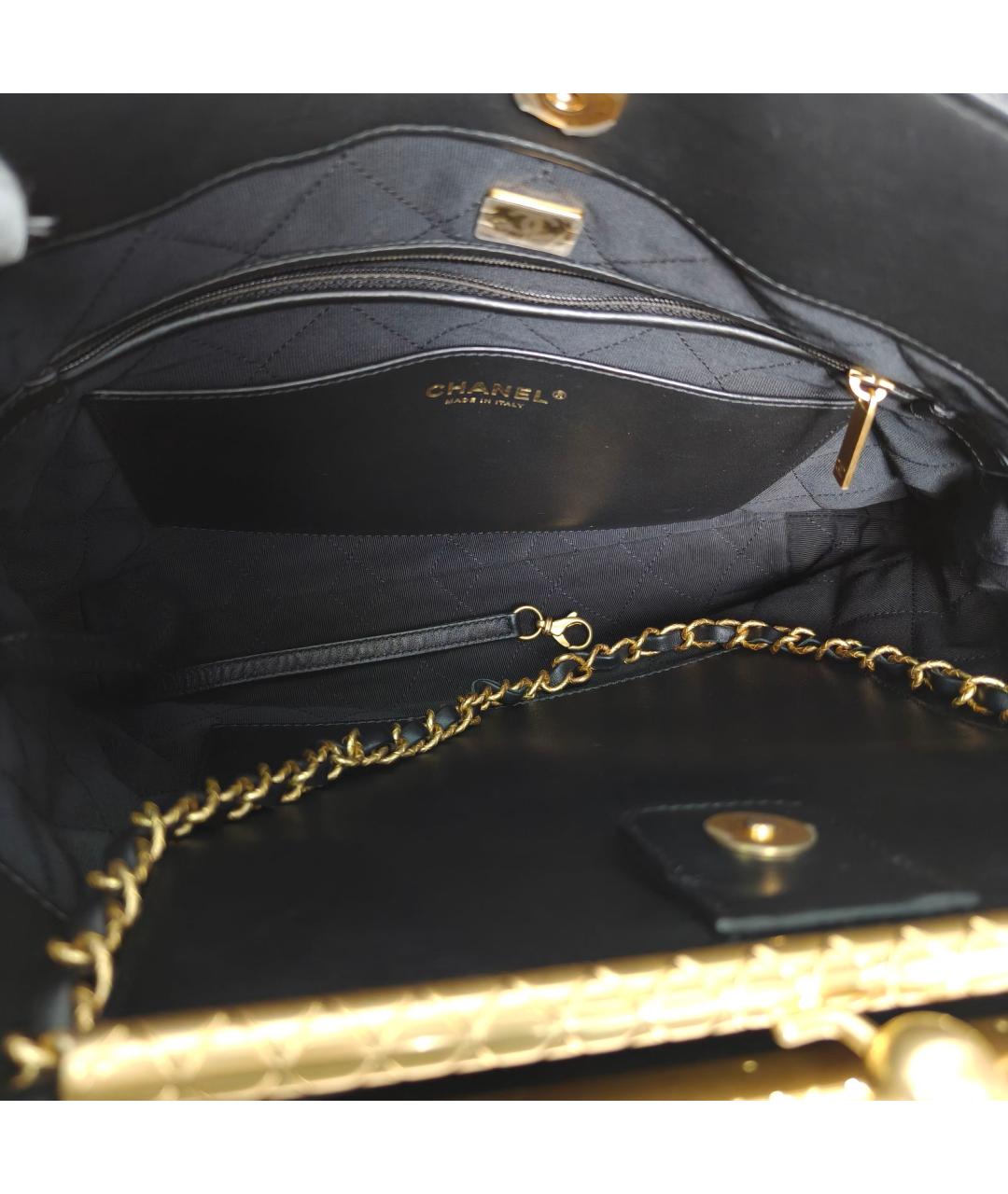 CHANEL Черная кожаная сумка через плечо, фото 8