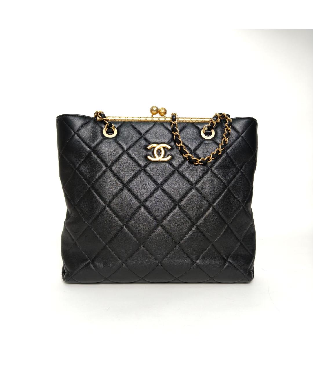 CHANEL Черная кожаная сумка через плечо, фото 2