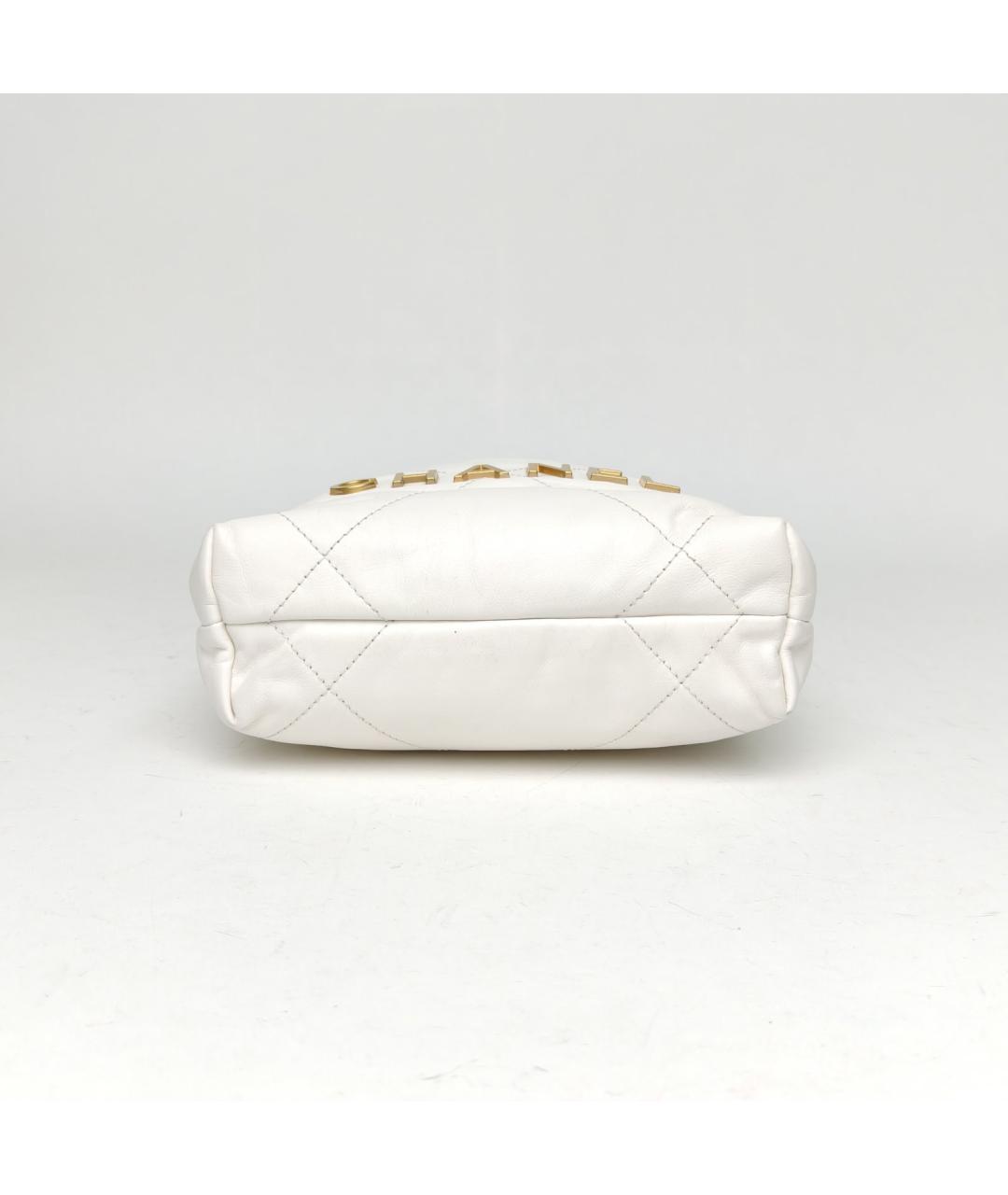 CHANEL Белая кожаная сумка тоут, фото 6
