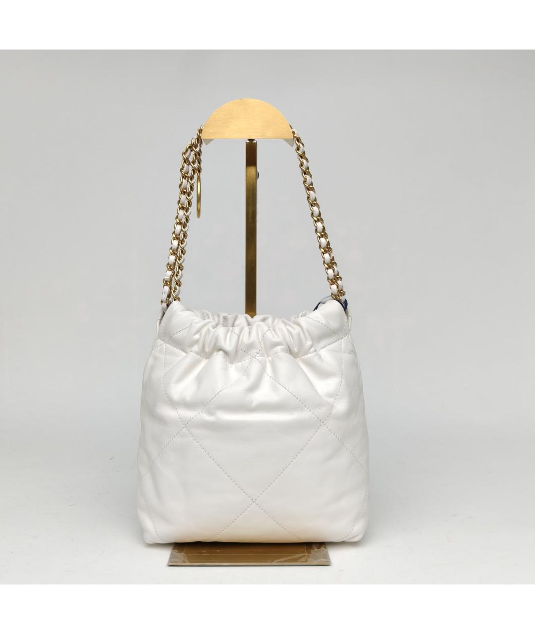CHANEL Белая кожаная сумка тоут, фото 4