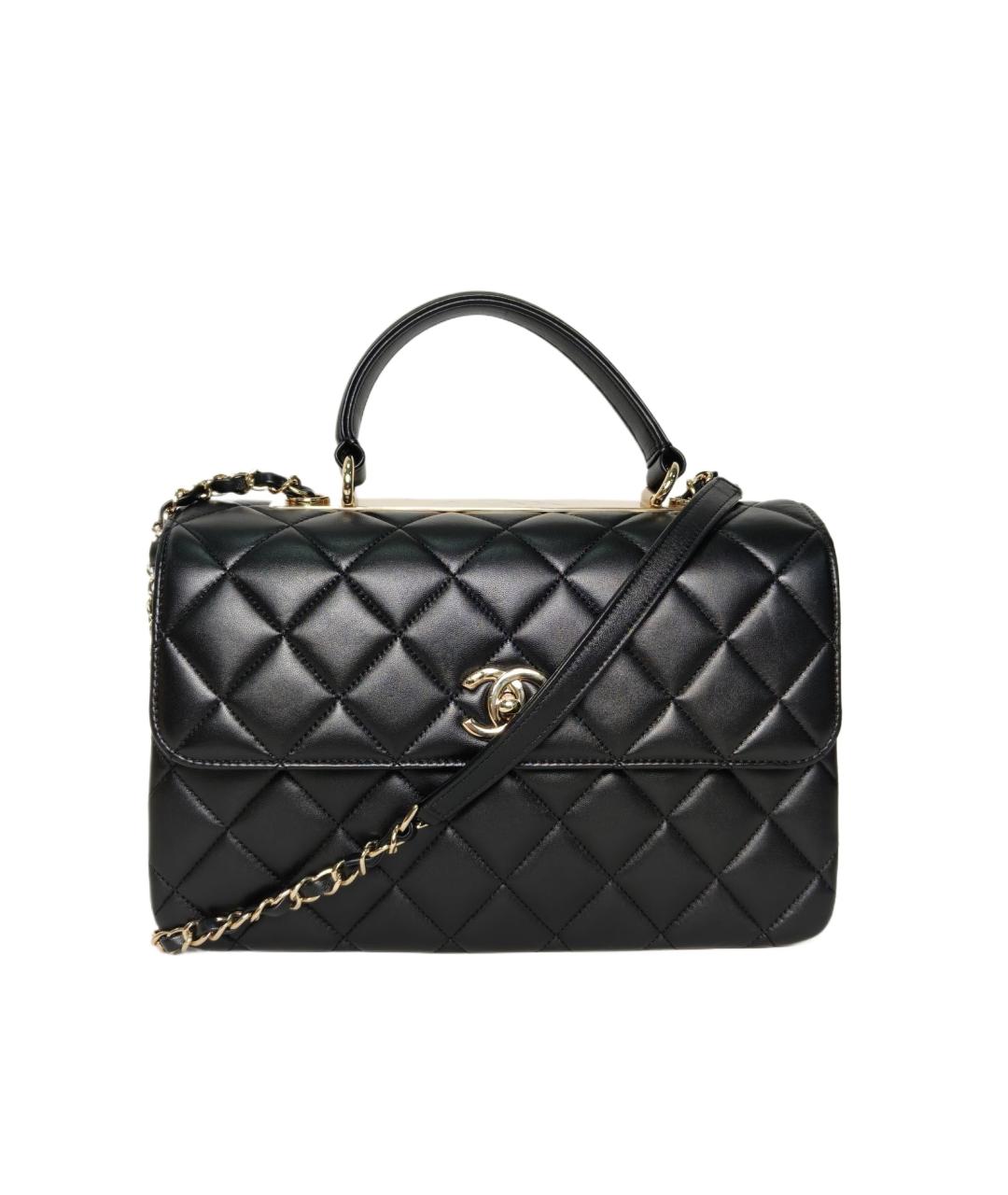 CHANEL Черная кожаная сумка через плечо, фото 9