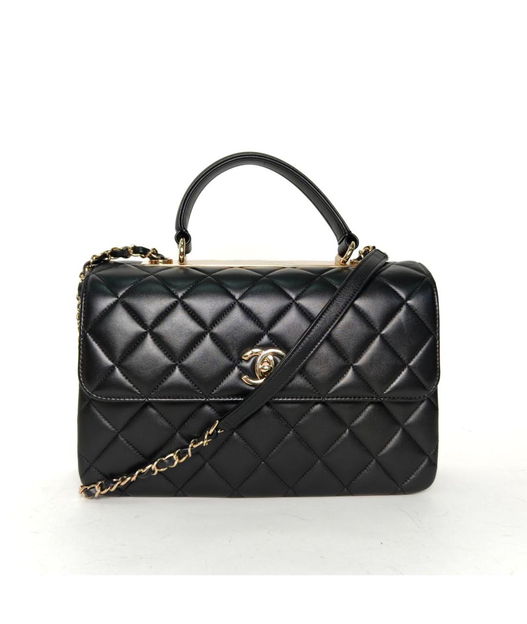 CHANEL Черная кожаная сумка через плечо, фото 2