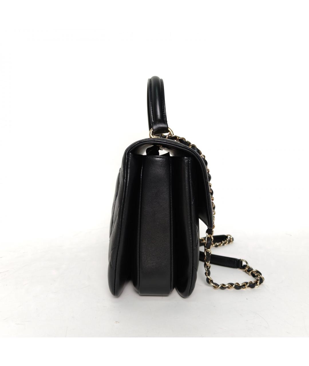 CHANEL Черная кожаная сумка через плечо, фото 5