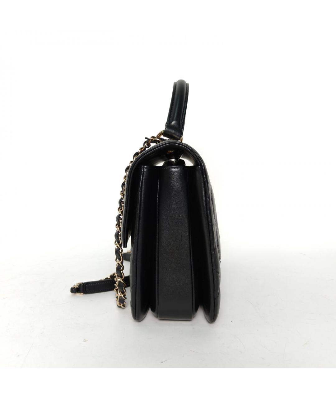 CHANEL Черная кожаная сумка через плечо, фото 3