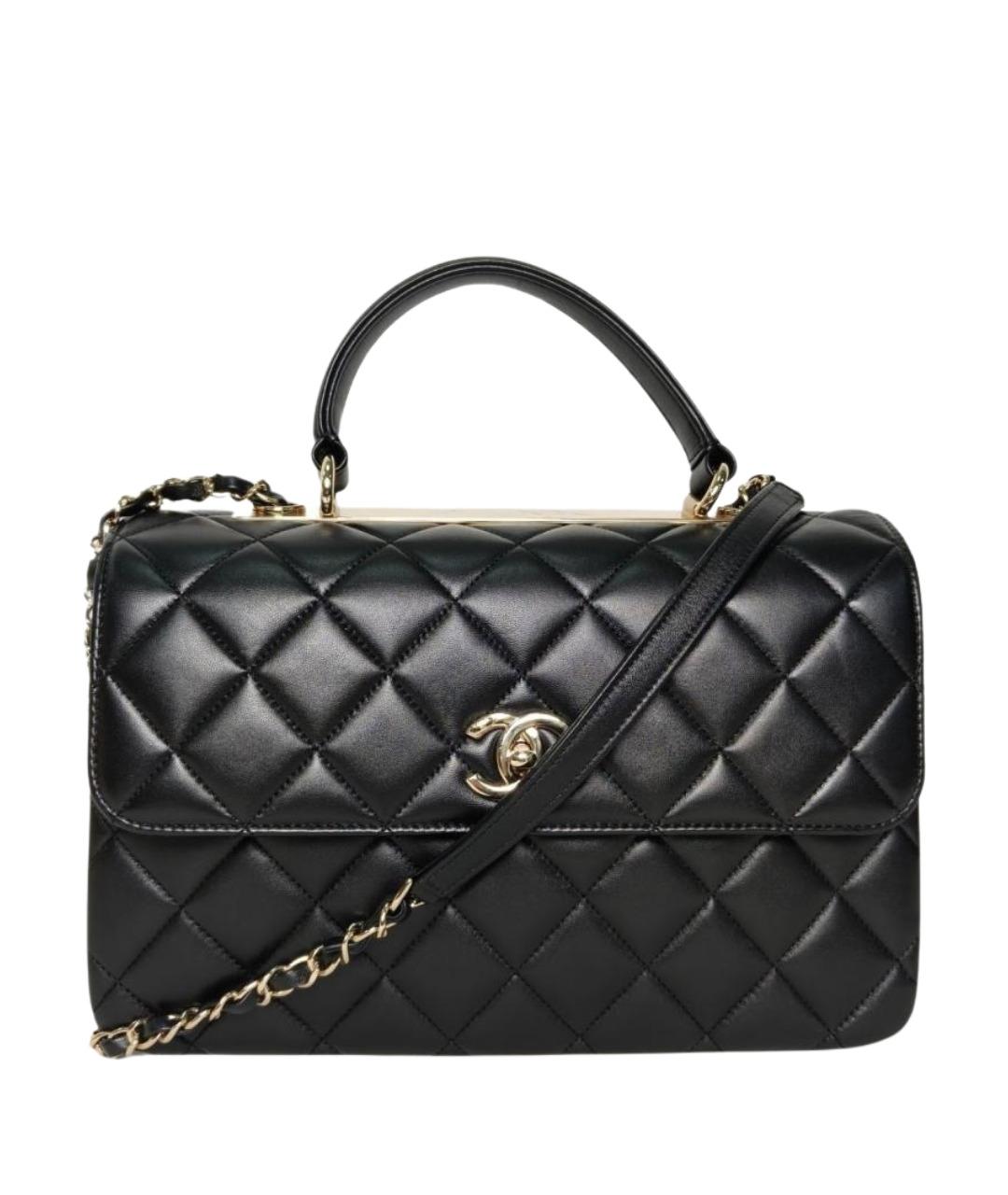 CHANEL Черная кожаная сумка через плечо, фото 1