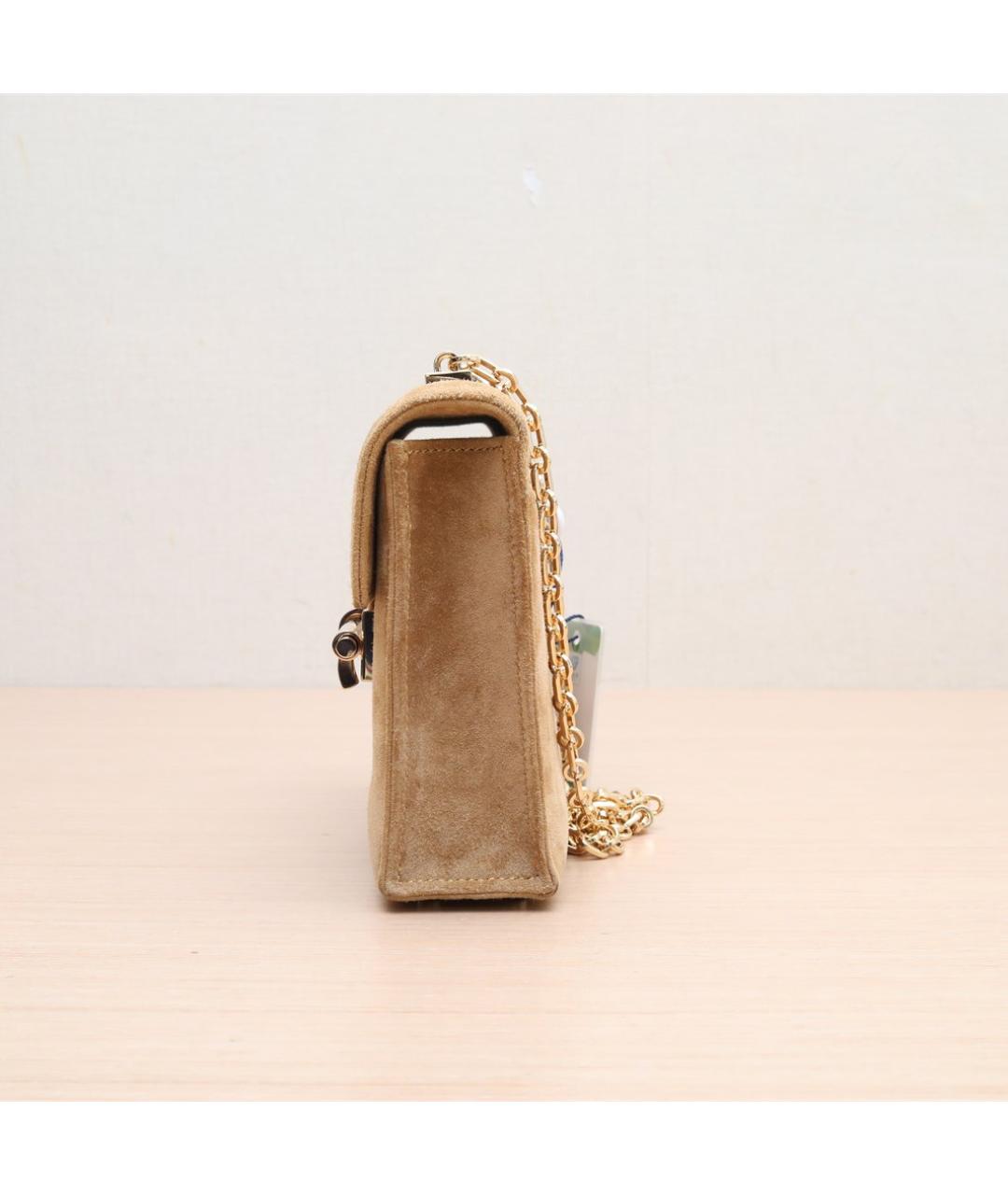 HERMES Коричневая замшевая сумка через плечо, фото 4