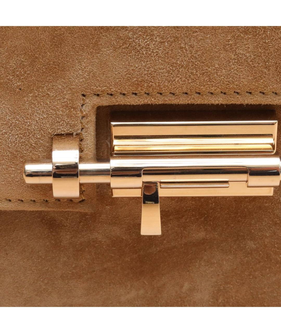 HERMES Коричневая замшевая сумка через плечо, фото 7