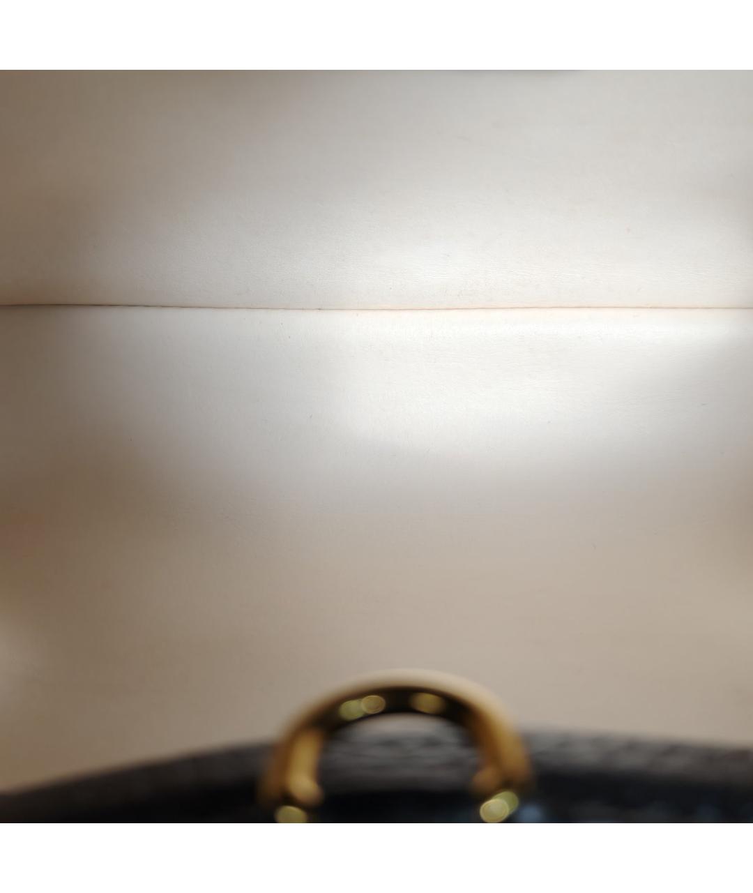 LOUIS VUITTON Черная кожаная сумка через плечо, фото 8