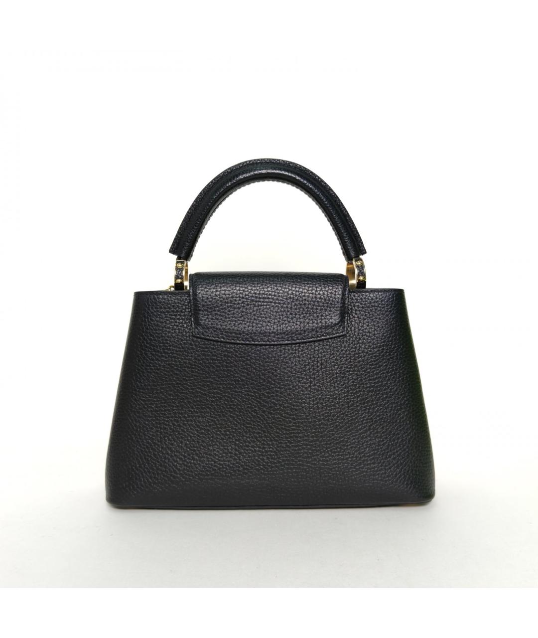 LOUIS VUITTON Черная кожаная сумка через плечо, фото 4