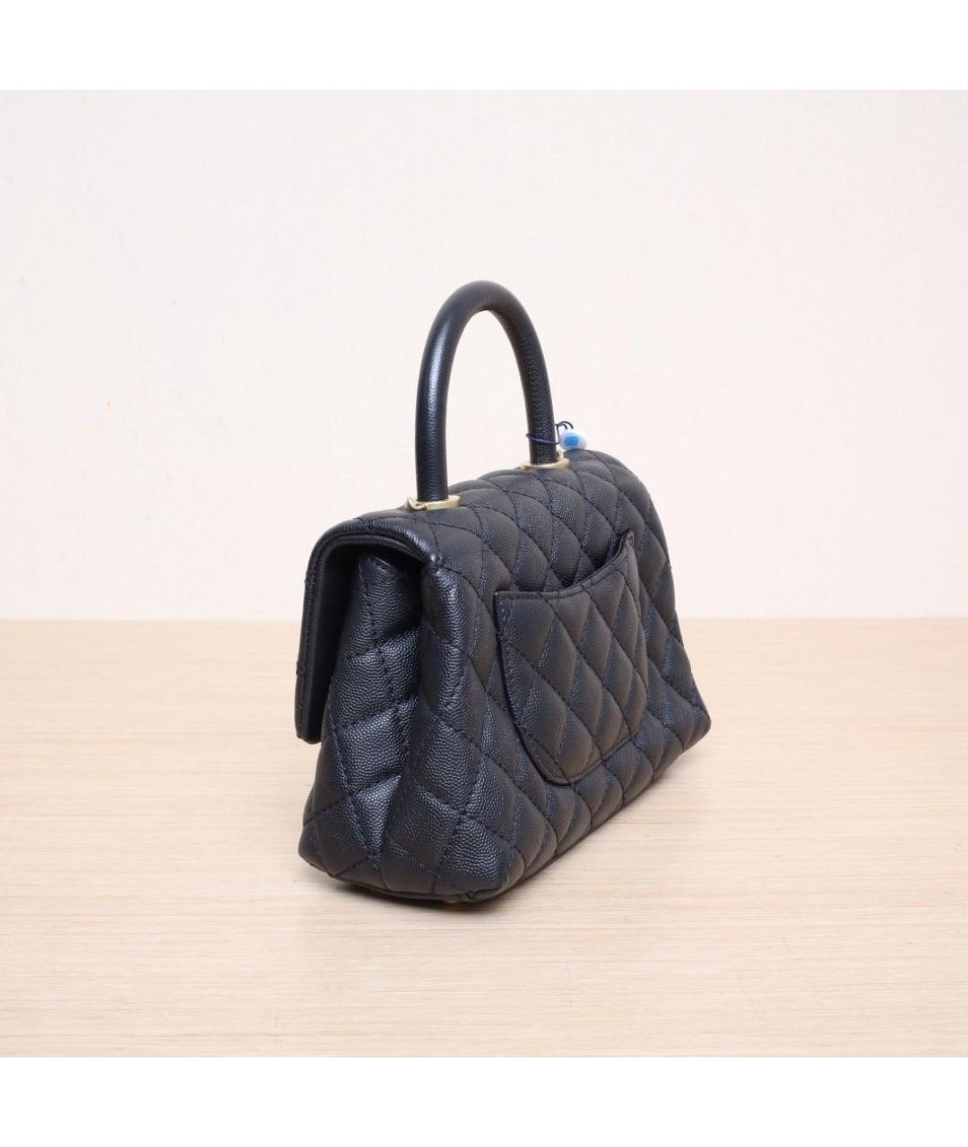 CHANEL Черная кожаная сумка через плечо, фото 4