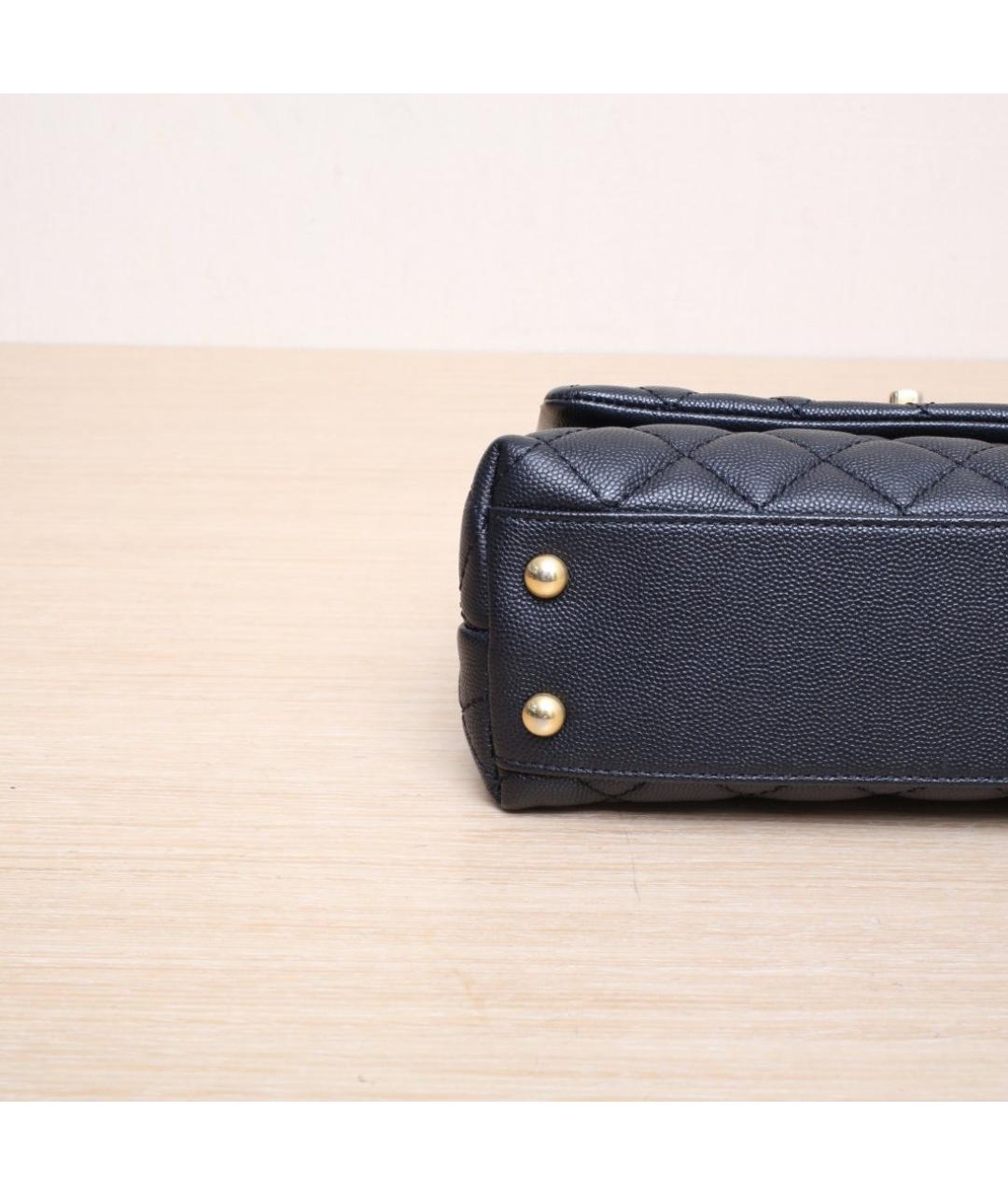 CHANEL Черная кожаная сумка через плечо, фото 6