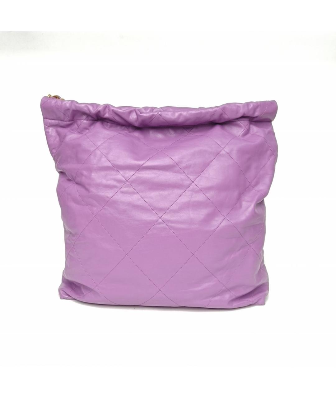 CHANEL Фиолетовая кожаная сумка через плечо, фото 4