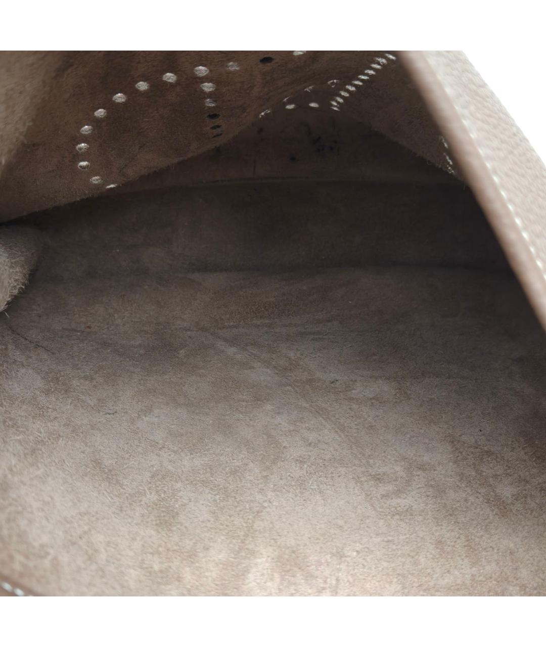 HERMES Бежевая кожаная сумка через плечо, фото 7