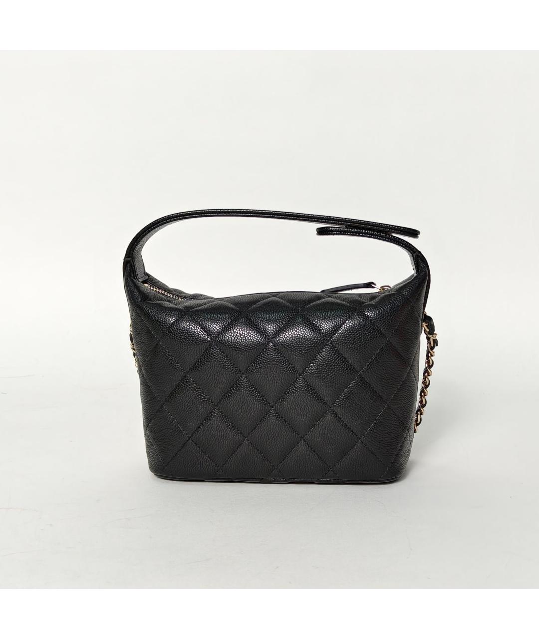 CHANEL Черная кожаная сумка через плечо, фото 4