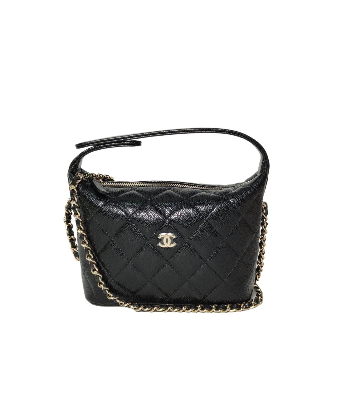 CHANEL Черная кожаная сумка через плечо, фото 1