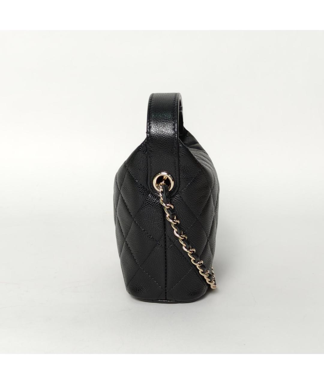 CHANEL Черная кожаная сумка через плечо, фото 5