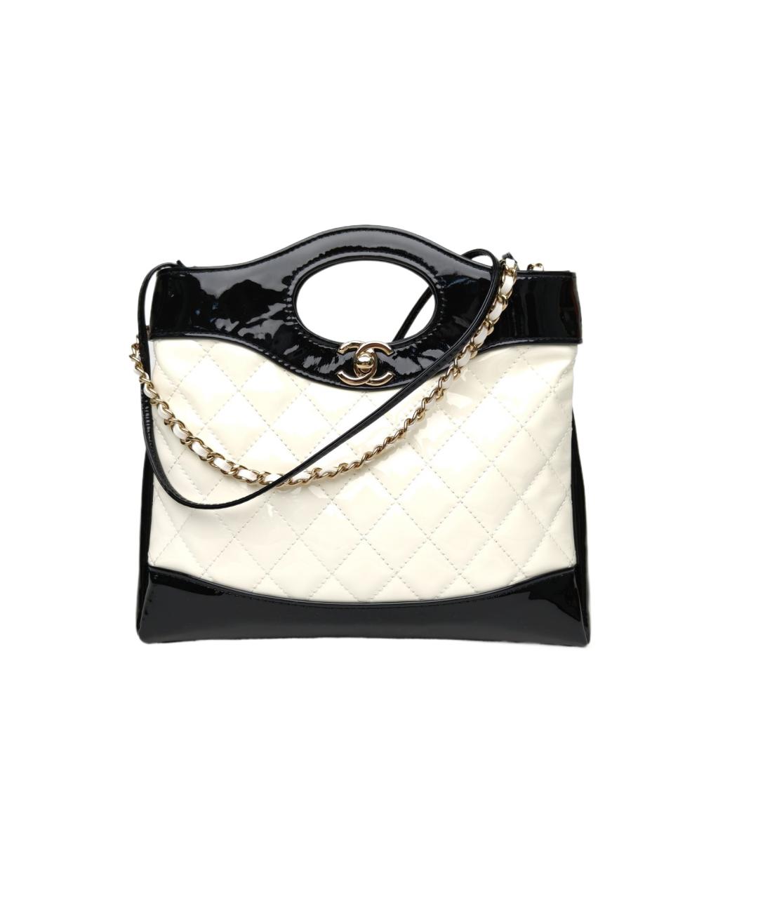 CHANEL Белая кожаная сумка через плечо, фото 9