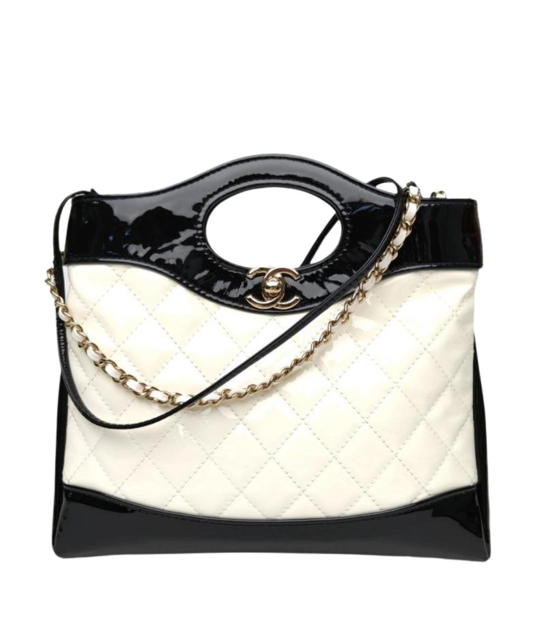 CHANEL Белая кожаная сумка через плечо, фото 1