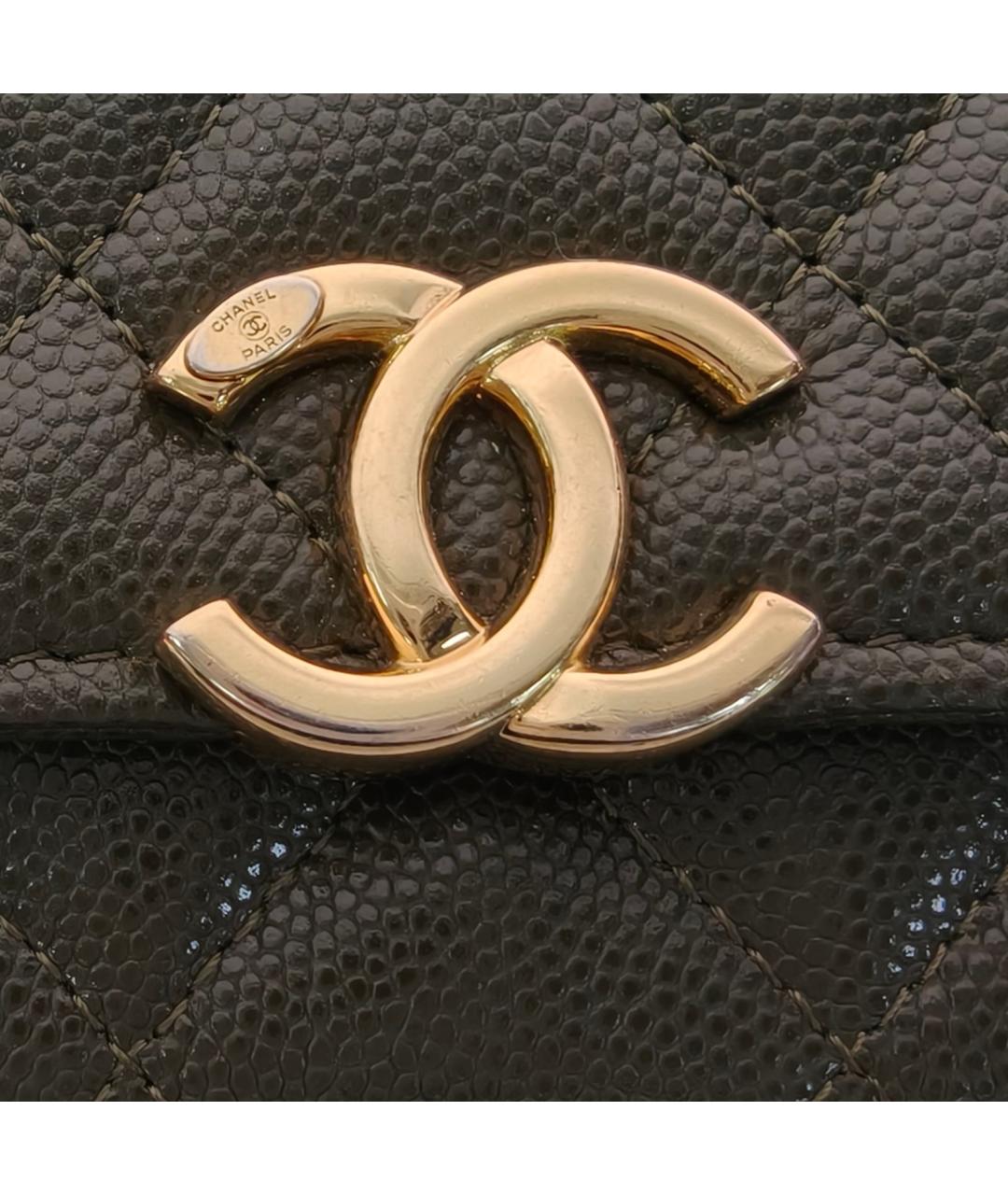 CHANEL Хаки кожаная сумка через плечо, фото 7