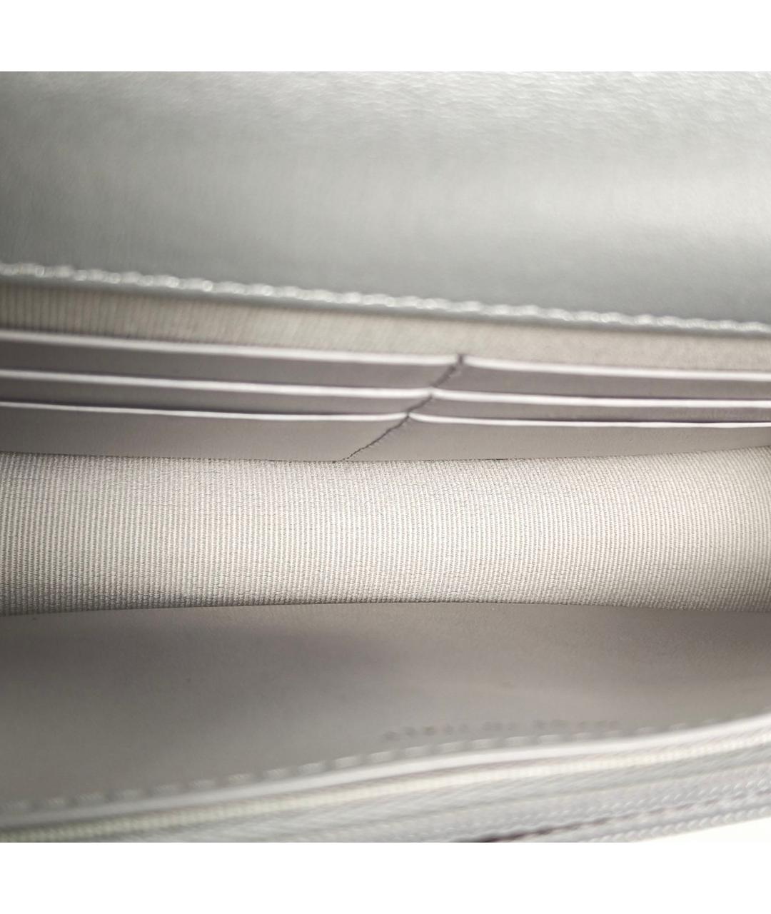 CHANEL Серебряная кожаная сумка через плечо, фото 8