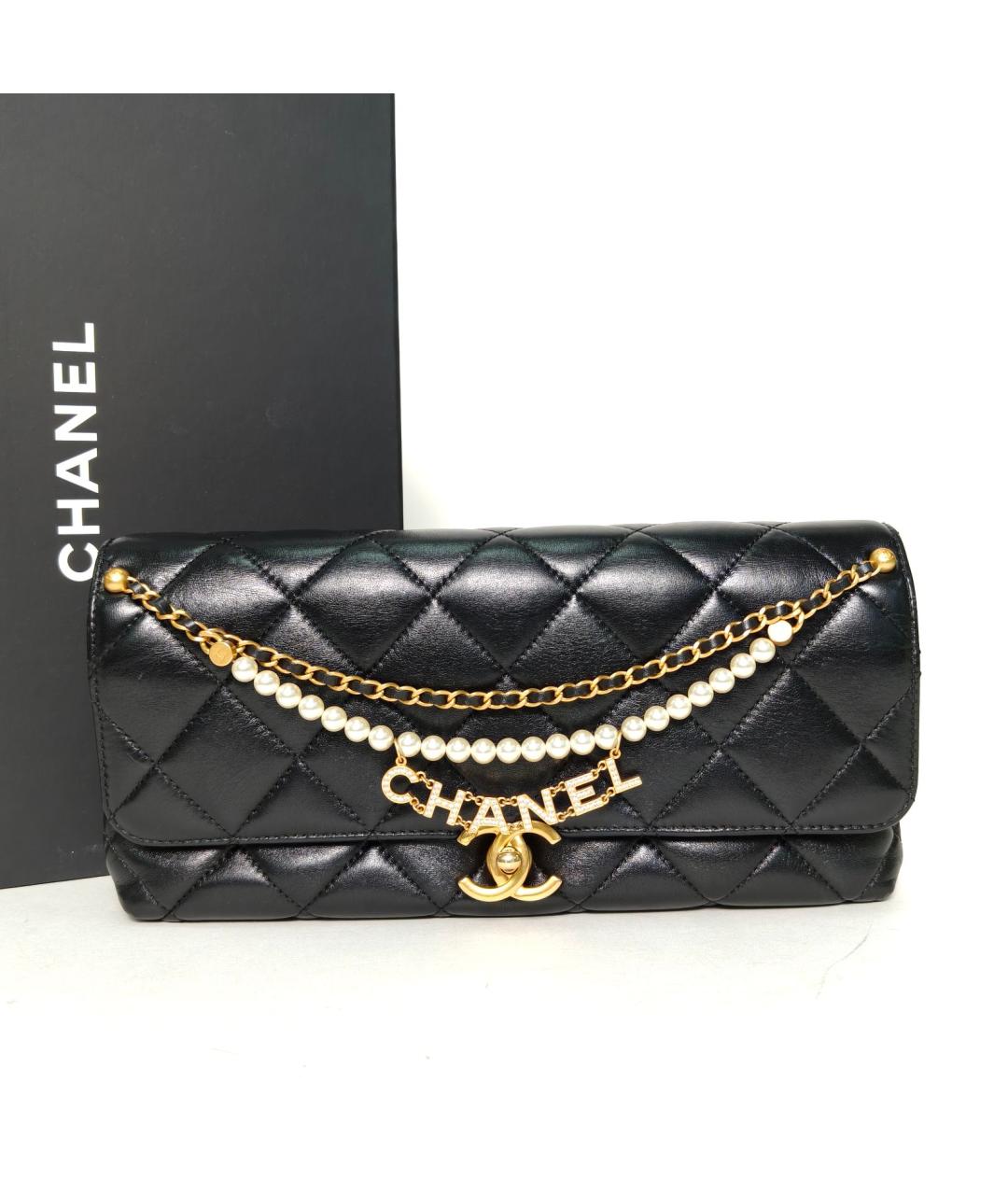 CHANEL Черная кожаная сумка через плечо, фото 9