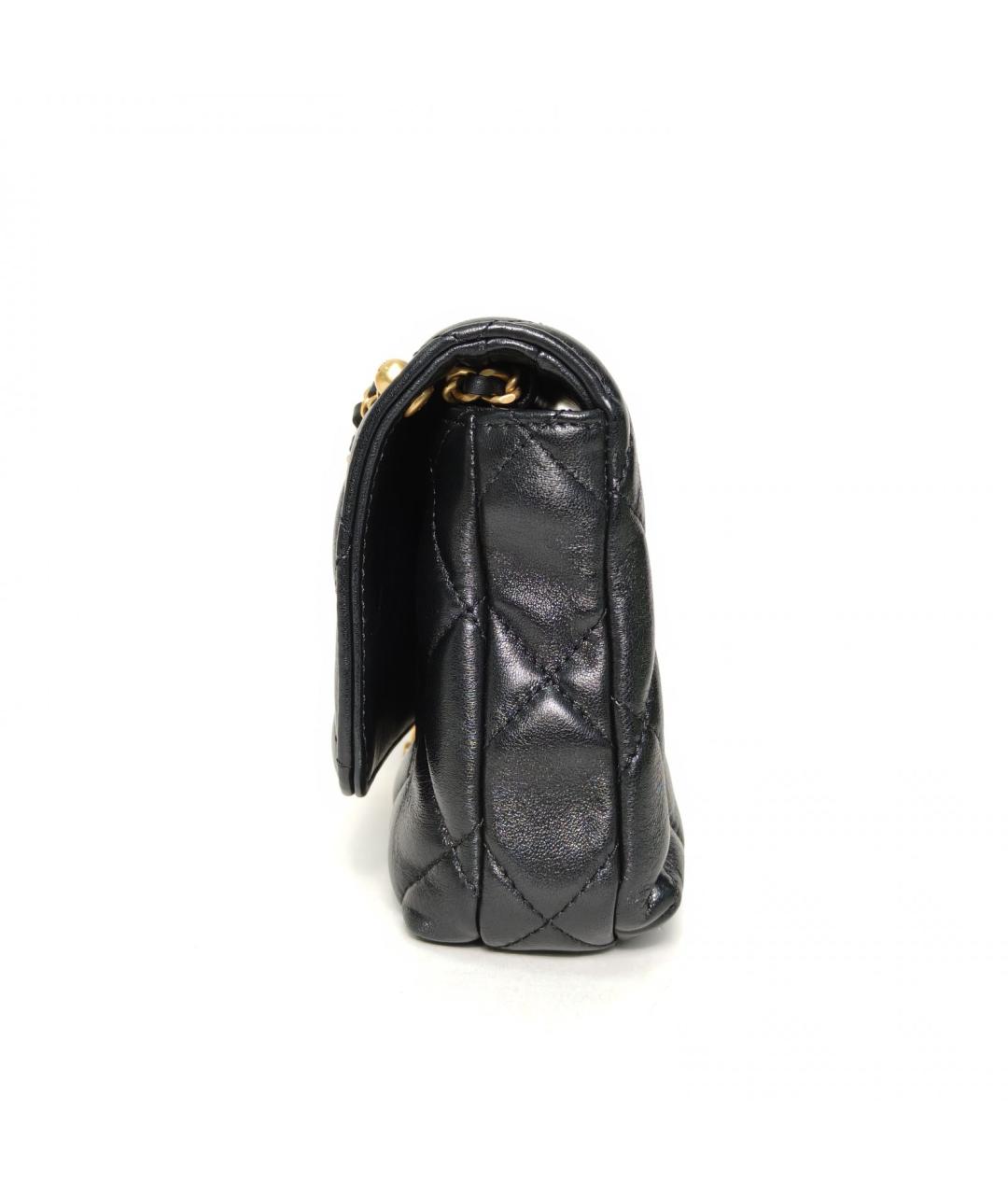 CHANEL Черная кожаная сумка через плечо, фото 3