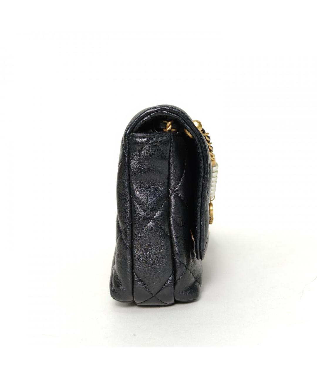 CHANEL Черная кожаная сумка через плечо, фото 5