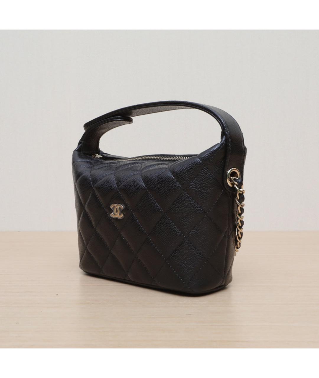 CHANEL Черная кожаная сумка через плечо, фото 4
