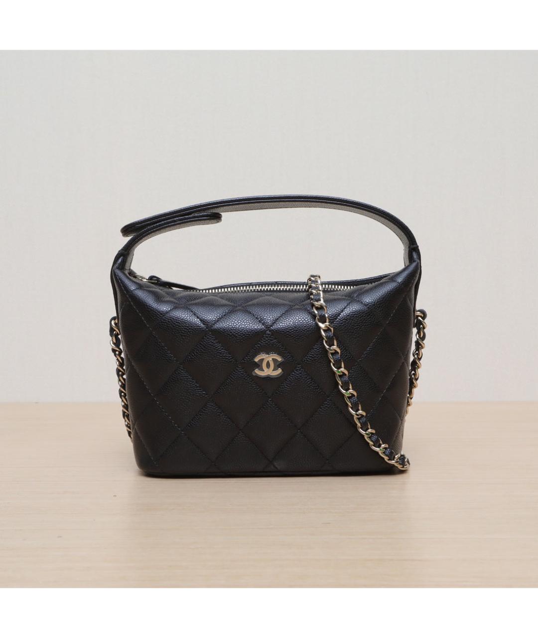 CHANEL Черная кожаная сумка через плечо, фото 3